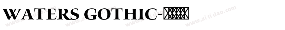 Waters Gothic字体转换